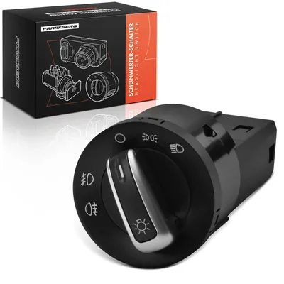Image de Interrupteur de phares - Interrupteur principal des phares - Compatible avec Alhambra, Bora, Caddy III, Golf IV (modèles de 1990 à 2019) - Référence OEM : 3BD941531