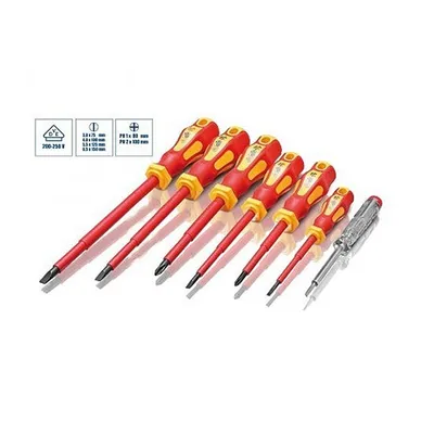 Produktbild von Isolierter Schraubendrehersatz VDE 7 tlg.