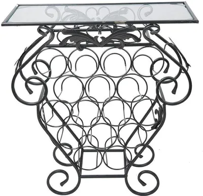 Produktbild von HowHomely Weinregal Garth Antik-Stil - 16 Flaschen, aus Metall