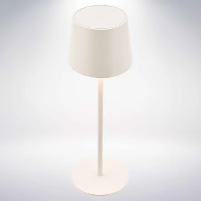 Image de BRILONER - Lampe de table LED sans fil IP44 avectactile, intensité variable, batterie et source lumineuse interchangeables, lampe de chevet, 11 x 33 cm, blanc