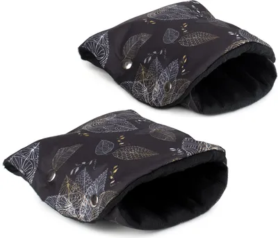 Obrázek produktu pro Muff na ruce s Polar Minky, ohřívač rukou pro podzim a zimu, listy Polar Minky [073]