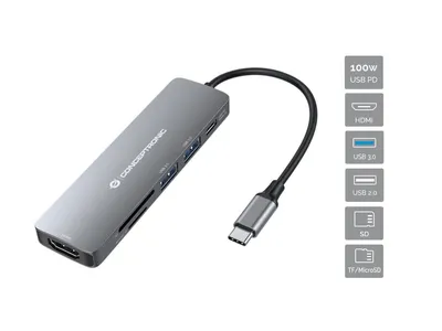 Obrázek produktu pro CONCEPTRONIC Dokovací stanice DONN11G 6 v 1
