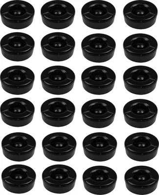 Produktbild von 24 Stück Windaschenbecher Aschenbecher mit abnehmbaren Deckel aus Melamin in schwarz ø 11,5cm