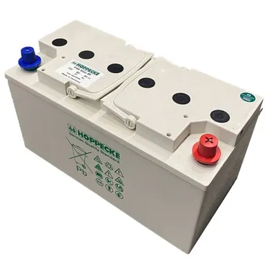 Image de Hoppecke trak bloc 12V 80Ah 12TB 80 AGM Batterie plomb traction 6 blocs M8 avec adaptateur conique