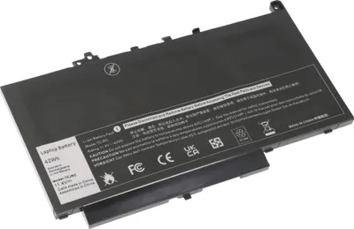 Produktbild von Akku passend für Dell Latitude E7270, Li-Polymer, 11,4V, 3680mAh, 42Wh, schwarz