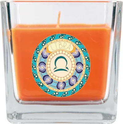 Obrázok produktu pre HS Candle "Zverokruh" vonná sviečka v nádobe na cukrovinky ( Váhy ) - na výber z mnohých motívov, 190 g - doba horenia až 50 hodín - Váhy