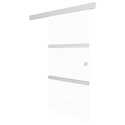 Image de vidaXL Porte coulissante verre ESG et aluminium 90x205 cm argenté