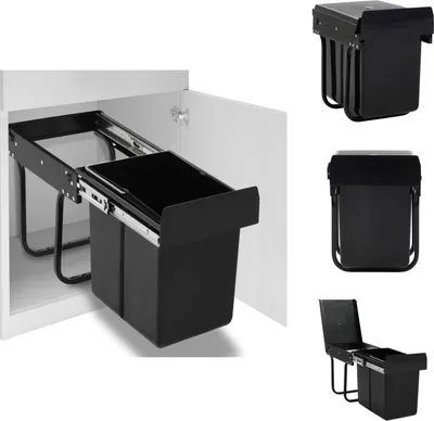 Immagine prodotto di vidaXL Cestino per rifiuti Soft-Close 20 L - Cestini per rifiuti e cestini per rifiuti