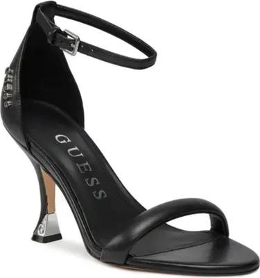 Immagine prodotto di GUESS Sandali da donna con tacco a blocco, neri, in pelle, misura 39 EU