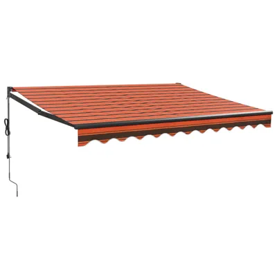 Produktbild von vidaXL Elektrische Markise mit Kurbel Orange und Braun 3,5x2,5 m
