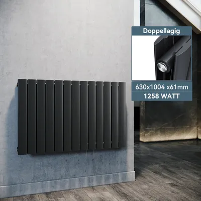 Immagine prodotto di SONNI 630×1004 mm antracite radiatore a pannello a doppio strato Radiatore verticale