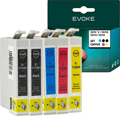 Produktbild von Patronen für Epson 711 712 713 714 XL  DX4000 DX4400 DX7450 DX9400 DX8400 ❇️