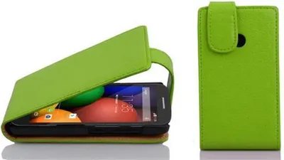 Produktbild von Cadorabo Schutzhülle für Motorola MOTO E Hülle in Grün Flip Etui Handyhülle Case Cover Kunstleder