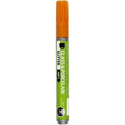 Immagine prodotto di matita colorata vetro e porcellana glitter arancione