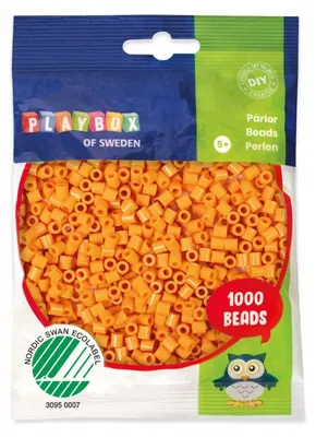 Produktbild von Playbox Bügelperlen Bernstein Orange 5 mm 1000 Stück