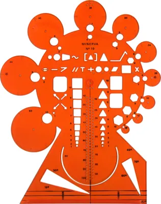 Obrázek produktu pro Šablona na zaoblení MINERVA č. 19 s poloměry 1–400 mm