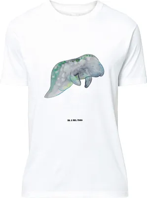 Produktbild von Mr. & Mrs. Panda Größe XL T-Shirt Seekuh Chillen - Weiß - Geschenk, Tshirt, Essen, Abnehmen, mit Spruch, Zucker, Süßigkeiten, Diät, Meer, Shirt