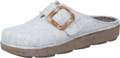 Produktbild von Dr. Brinkmann Damen Hausschuh Clog Zierschnalle Pantoffel 320242, Größe:40 EU, Farbe:Weiß