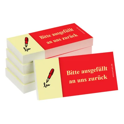 Immagine prodotto di PRICARO note adesive "Si prega di compilare e restituire", rosso, 100 fogli, 5 pezzi