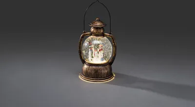 Produktbild von Konstsmide LED Kugellaterne "Schneemannfamilie", wassergefüllt, batteriebetrieben; 3498-000