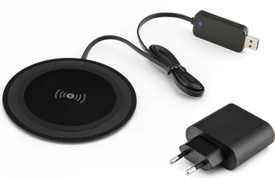 Produktbild von Caliber Drahtloses Qi-Ladegerät - mit Adapter Schwarz (PSQ10C-B)