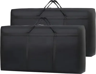Produktbild von Famanu Aufbewahrungstasche für Kleidung - Faltbar mit Griff - 2 Stück - Schwarz - 80 x 45 x 25 cm