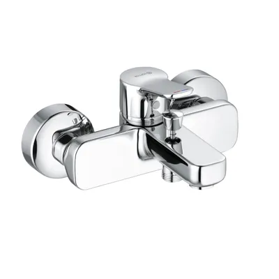 Produktbild von KLUDI PURE&EASY Wannenfüll- und Brause-Einhandmischer, Wandmontage, chrom, 376810565