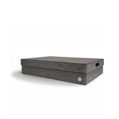Produktbild von Aufbewahrungsbox CLASSIC Filz 65 x 48 x 14 cm mit Deckel in anthrazit meliert