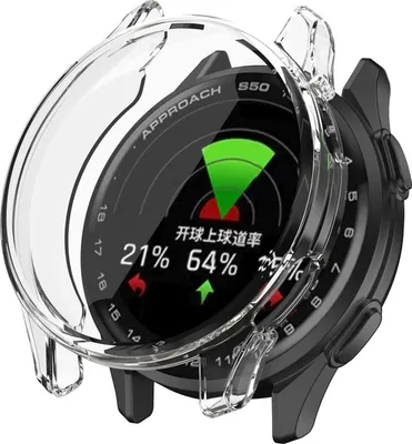 Obrázok produktu pre Pre Garmin Approach S50 Galvanizovaný plný kryt TPU Smart Watch Ochranný kryt Transparent