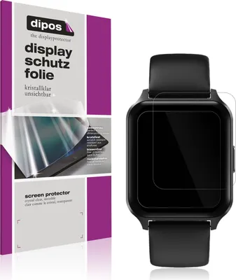 Produktbild von 2x Schutzfolie für Touchelex 1,52 Zoll Smartwatch klar Displayschutzfolie Folie Display Schutz dipos