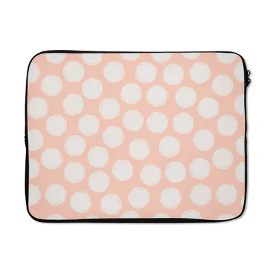 Produktbild von MuchoWow® Laptop Hülle 15 Zoll Polka dots - Rosa - Muster Laptoptasche - Laptoptasche - Sleeve - Rundum-Schutz