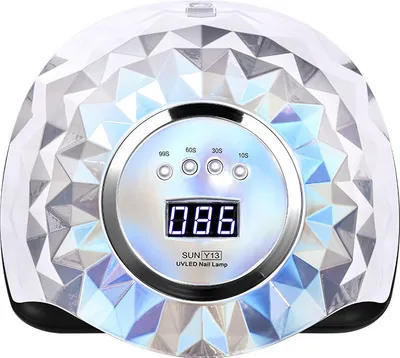 Image de séchoir à ongles 268W LED lampe UV professionnel photopolymérisateur séchoir à vernis à ongles Gel Dryer avec 4 minuteries FR, Argent