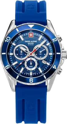 Produktbild von Swiss Alpine Military Herren Uhr Analog Quarz Chronograph 7034.9835SAM Silikon