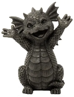 Zdjęcie produktu dla Figurka Smoczyka Szczęścia do Ogrodu, Ręcznie Malowana, 13,5 cm