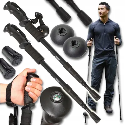 Produktbild von 2X Nordic Walking Treking Stikes Regelbar Antishock