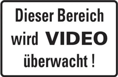 Produktbild von Dreifke® Hinweisschild, Dieser Bereich wird VIDEO überwacht!, Aluminium, 200 ...