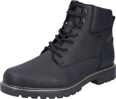 A single black boot against a white background.