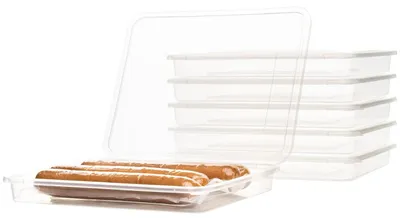 Image de Boîte de conservation charcuterie - Boîte à fromage - Lot de 6 - Transparent