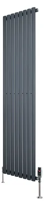 Immagine prodotto di Radiatore a elementi con valvole termostatiche in cromo – 1800 mm x 480 mm – Grigio antracite