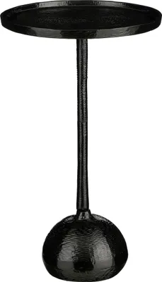 Image de Mica Decorations Colin Table d'appoint - H58 x Ø34 cm - Aluminium recyclé - 100%- Noir