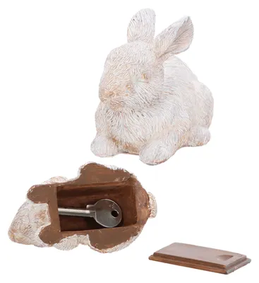 Produktbild von Esschert Design | Schlüsselbox - Hase - Braun - Wetterfest - Versteck für Ersatzschlüssel - Dekorativ