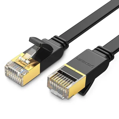Obrázek produktu pro Ugreen Nw106 Plochý kabel Ethernet Rj45, Cat.7, Stp, 8M (černý)