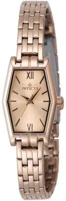 Produktbild von Invicta Angel 48129 Damenuhr - Quarzwerk - Edelstahl mit roségoldenem Zifferblatt - 20 mm