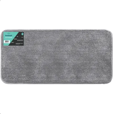 Produktbild von Badematte - 60 x 120 cm - Grau - Große rutschfeste Duschmatte Badezimmermatte oder Toilettenmatte