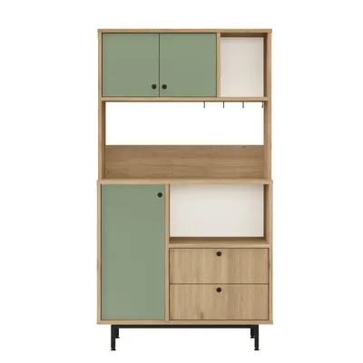 Produktbild von Skye Decor, RE3-SY, Mehrzweckschrank, Eiche, 100 % MELAMINBESCHICHTETE SPANPLATTEN, 88 x 35,5 x 161,2 cm