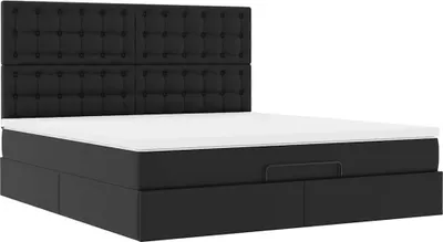 Imagen del producto de Estructura cama otomana colchón cuero sintético 160x200cm