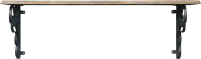 Produktbild von Chic Antique Wandregal Holz mit Regalträgern aus Metall Antik Schwarz Natur 60 cm