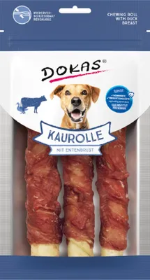 Produktbild von Dokas Dog Kaurolle  Medium 6x150g | Entenbrust