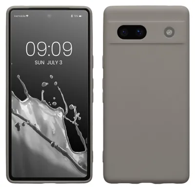 Produktbild von kwmobile Handyhülle für Google Pixel 7a Hülle - weiches Handy Silikon Case - Schutzhülle Cover - Stone Dust