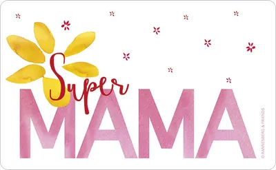 Produktbild von Frühstücksbrettchen Super Mama, Mutter Eltern Frühstücksbrett Schneidebrettchen